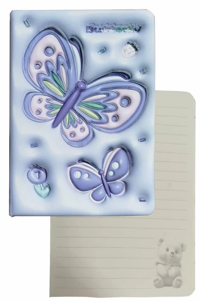 Kabartmalı Not Defteri 1 Adet 96 Yaprak Çizgili Sukuşi Hatıra Defteri Squishy Kız Modeli Hatıra Anı Defteri 13x18 cm - 2