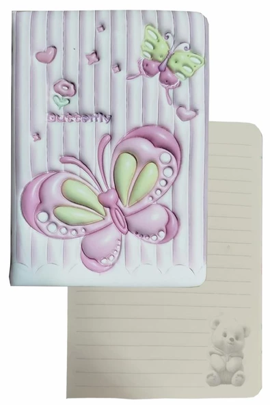 Kabartmalı Not Defteri 1 Adet 96 Yaprak Çizgili Sukuşi Hatıra Defteri Squishy Kız Modeli Hatıra Anı Defteri 13x18 cm - 3