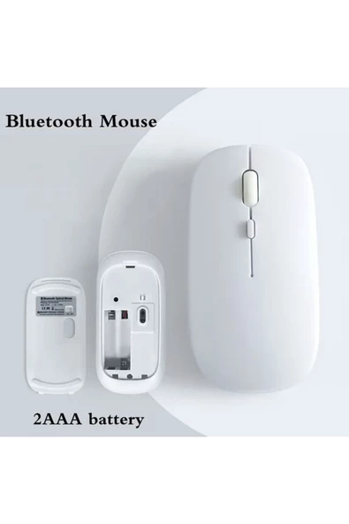 Cihazlara Uyumlu Mouse Bluetooth Pilli Fare 2.4g Macbook Ipad Bilgisayar Telefon Modern Tasarı