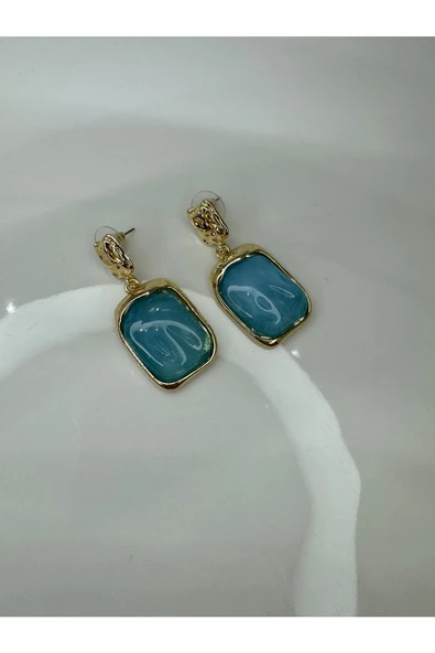 Gold Deteylı Sedefli Vintage Küpe - 11