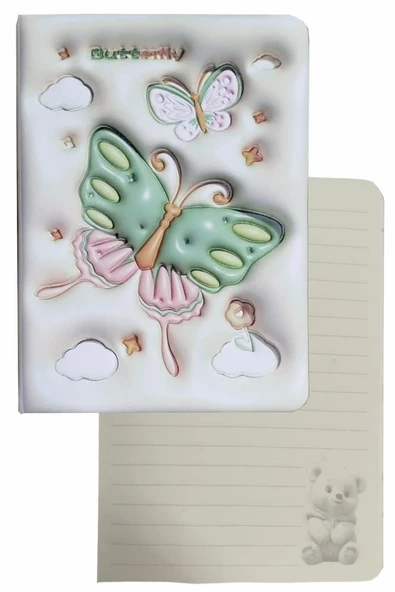 Kabartmalı Not Defteri 1 Adet 96 Yaprak Çizgili Sukuşi Hatıra Defteri Squishy Kız Modeli Hatıra Anı Defteri 13x18 cm - 4