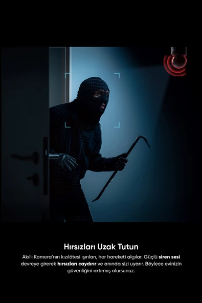 Şımart Akıllı 360 Kamera Wi-fi, 1620p 3k Ultra Görüntü Kalitesi, Gece Görüş, Ses Gönderme Ve Alma - 6