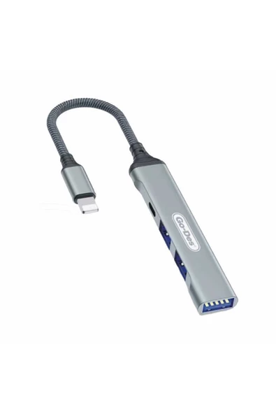 Des Gd-uc703 Lightning Hub 4 In 1 Usb Çoğaltıcı Adaptör Çoklu Usb Istasyonu Tak & Çalıştır