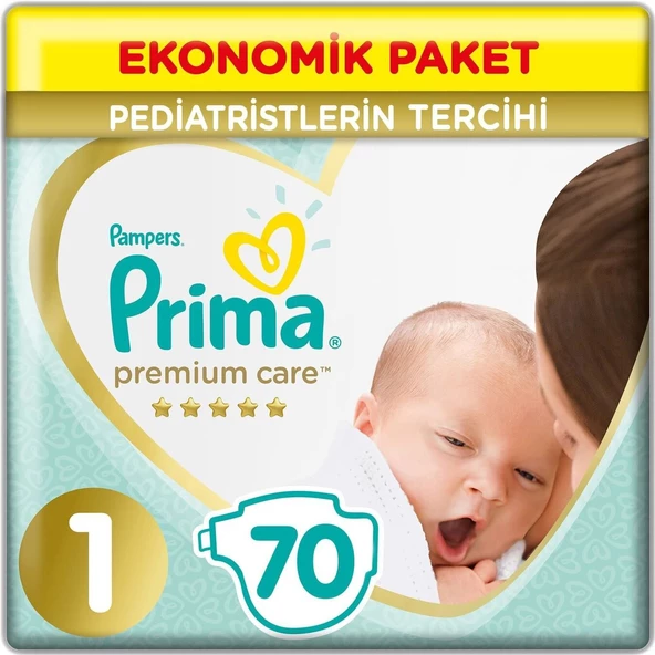 Prima Premium Care Bebek Bezi Ekonomik Paket 1 Beden 70 Adet