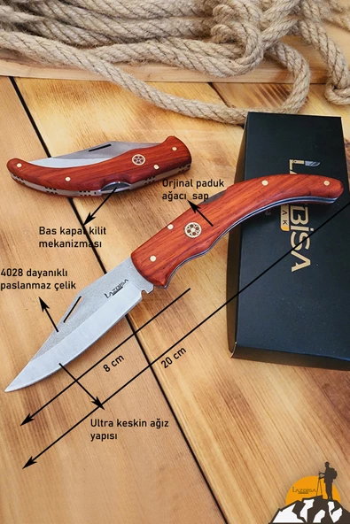 Paduk Sap Kamp Çakısı Outdoor Piknik Çakısı Bahçe Çakısı Mutfak Bıçak Bıçağı (ÇK286) - 4