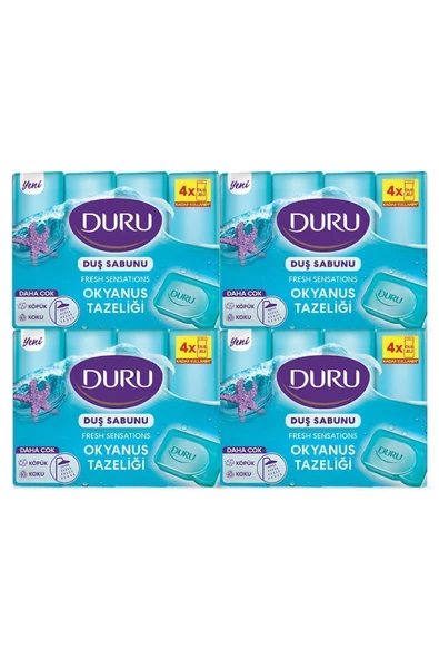 Duru Fresh Sensations Okyanus Tazeliği 16 Adet Duş Sabunu 4x600gr