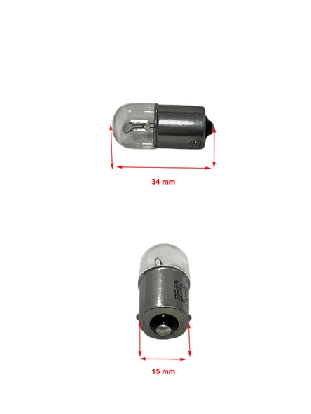 Bosch 12V R5W 5W 67 BA15S Büyük Geri Vites ve Park Ampulü 10 Adet - 2