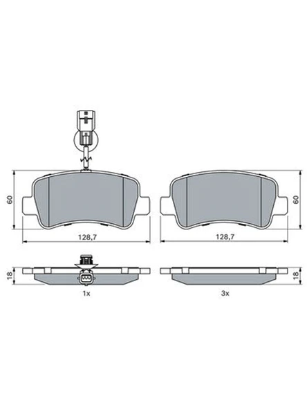 Mga Nissan NV400 2.3 DCi 2012-2022 Tek Teker Arka Fren Balatası Takım - 2