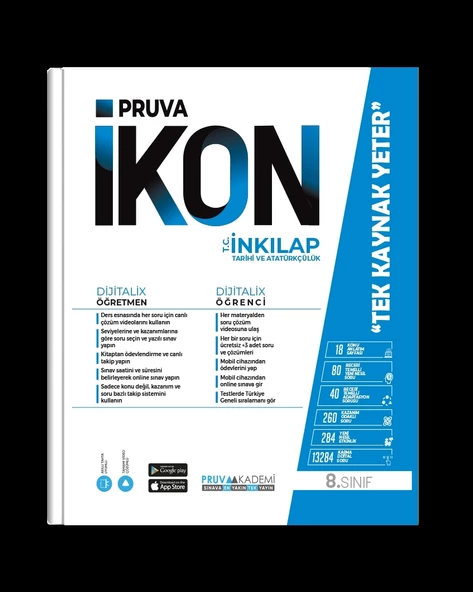 Pruva Akademi Yayıncılık 8. Sınıf İkon T.C İnkilap Tarihi ve Atatürkçülük Konu Anlatım Kitabı