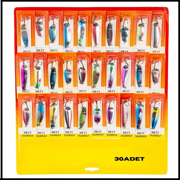 Uyguna-Yakala Alabalık/Turna/Levrek 30'lu Olta Kaşığı Seti-KAS.718 ürün görseli