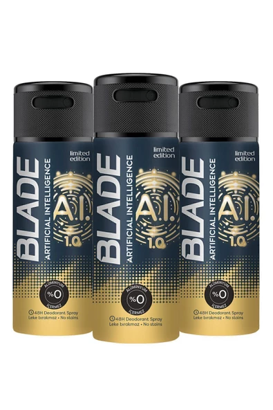 Blade Artificial Intelligence 1.0 Erkek Deodorant 3x150 ml