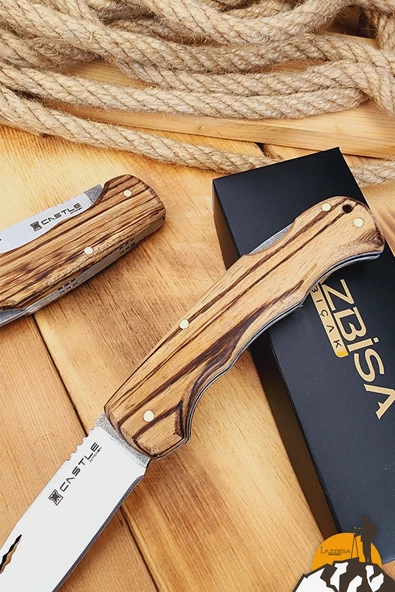 Zeytin Sap Kamp Çakısı Outdoor Piknik Çakısı Bahçe Çakısı (ÇKX-726) - 3
