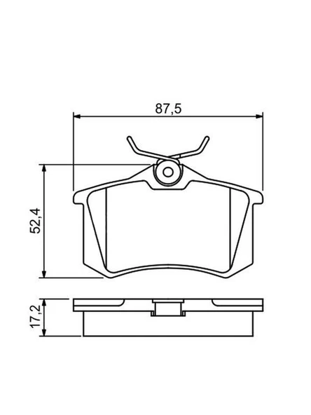 Mga Citroen C2 2003-2009 Tırnaklı Tip Arka Fren Balatası Takım - 2