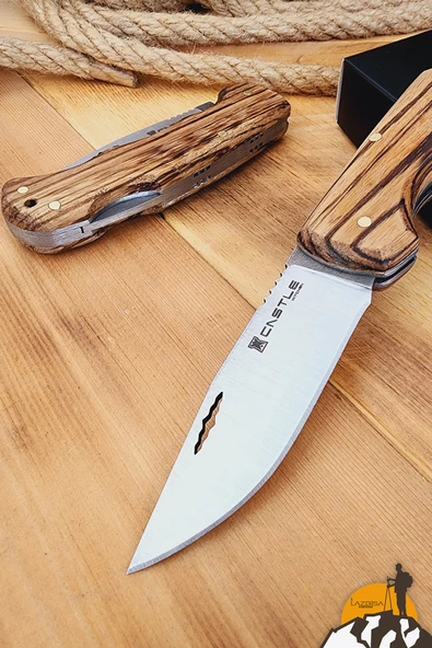 Zeytin Sap Kamp Çakısı Outdoor Piknik Çakısı Bahçe Çakısı (ÇKX-726) - 2