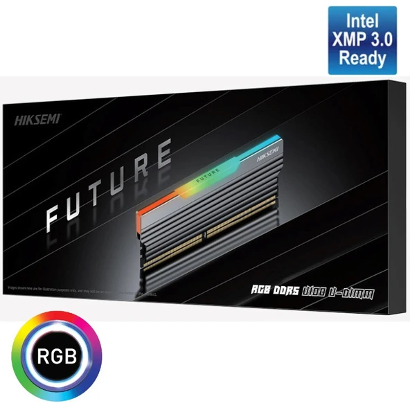 Hiksemi Future RGB 32GB 6400Mhz DDR5 CL32 1.35V HSC532U64C4 32G Tek Modül Ram - 3