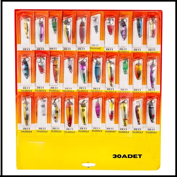 Uyguna-Yakala Alabalık/Turna/Levrek 30'lu Olta Kaşığı Seti-KAS.721 ürün görseli