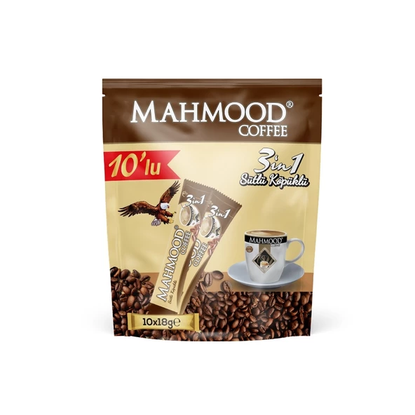 Mahmood Coffee 3'ü 1 Arada Süt Köpüklü Kahve 18 gr x 10 Adet x 5'li Paket - 2