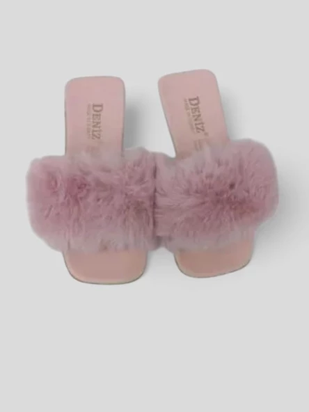 Pembe Peluş Kadın Terlik 39 numara - 2