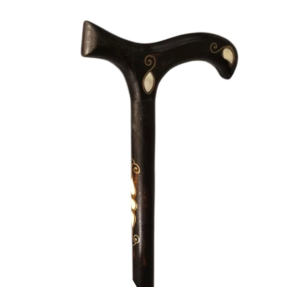 Sedef ve Telkari İşlemeli İnce Baston No1 - 2