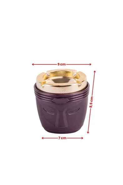 King Kokusuz Gold Küllük, Kokusuz Dumansız Yuvarlak Küllük - Resim 6