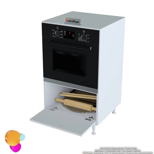 Modilayn UTKU Ankastre Fırın 1 Alt Kapaklı Dolap - 6