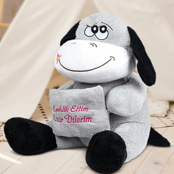 Eşeklik Ettim Özür Dilerim Peluş Oyuncak Eşek - 2