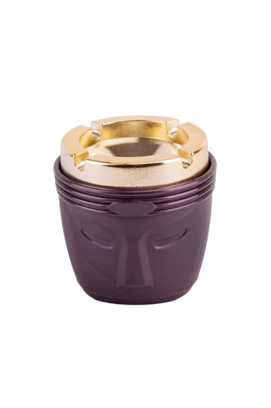 King Kokusuz Gold Küllük, Kokusuz Dumansız Yuvarlak Küllük - Resim 5