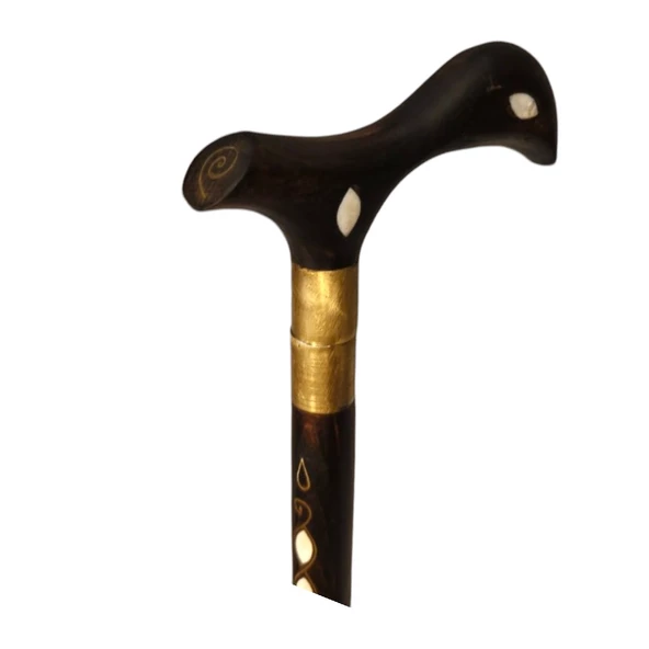 Sedef ve Telkari İşlemeli Bıçaklı Baston No11 - 3