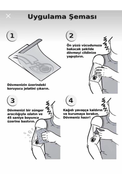 Melek Angel Geçici Mini Dövme Tattoo Aksesuar Şık - 2