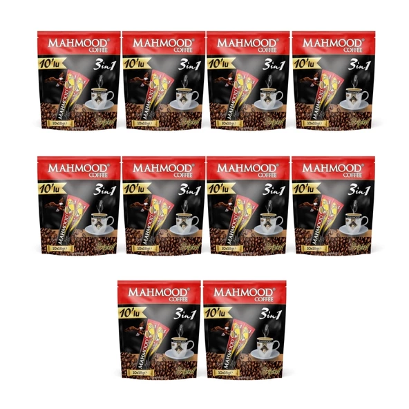 Mahmood Coffee 3'ü 1 Arada Kahve 18 gr x 10 Adet x 10'lu Paket