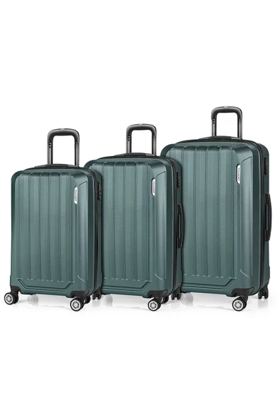 Spring Model Haki Renk 3'lü Valiz Seti Kabin - Orta - Büyük