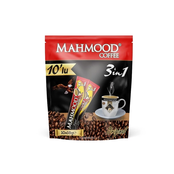 Mahmood Coffee 3'ü 1 Arada Kahve 18 gr x 10 Adet x 10'lu Paket - 4