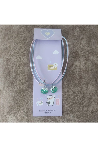 2 li Kurbağa Best Friends Kolye Aksesuar Şık Takı - 3