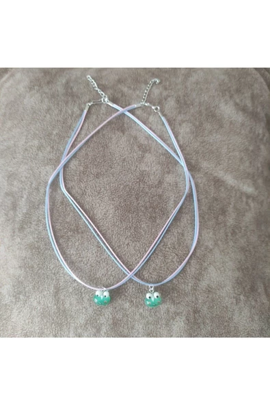 2 li Kurbağa Best Friends Kolye Aksesuar Şık Takı - 5