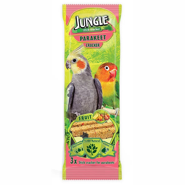 Jungle Paraket Meyveli Kraker 3'lü - Sultan Papağanı Krakeri