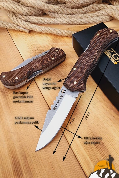 Venge Sap Kamp Çakısı Outdoor Piknik Çakısı Bahçe Çakısı (ÇKW-473) - 4