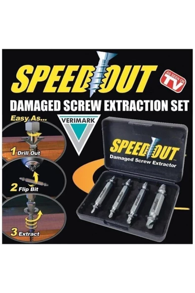 Vida Çıkarıcı Hasar Görmüş Bozuk Vida Sökücü Yamuk Vida Çıkarıcı Speed Out Pratik Vida Çıkarıcı - 2