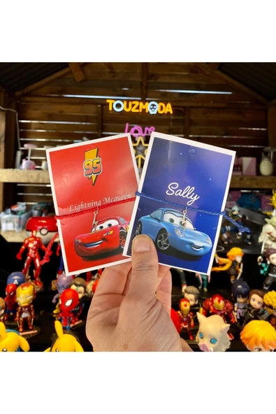 Pofidi Tech  Mcqueen&Sally  Şimşek BF Çift Bileklik Aksesuar Şık Takı Hediyelik - 5