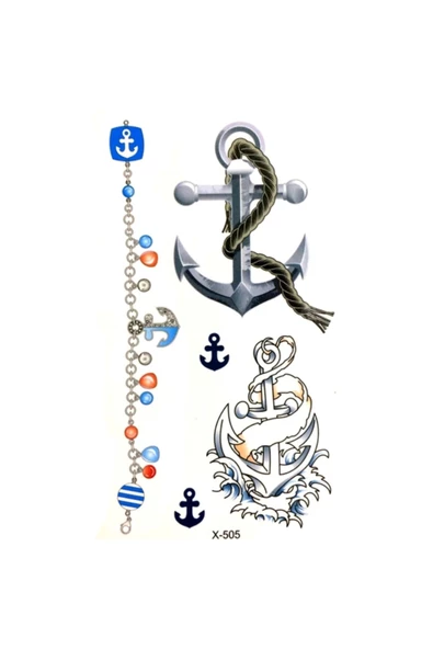 Çapa Bileklik Desen Dövme Tatto El,Kol,Bilek,Göğüs Dövme,Tattoo