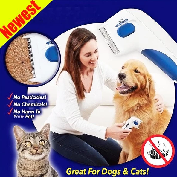 Flea Doctor Kedi ve Köpekler için Pilli Pire Tarağı - 2