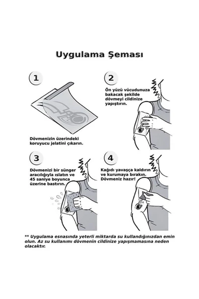 ŞAMDAN DESEN SIRT GÖĞÜS VUCUT İÇİN GEÇİCİ DÖVME Aksesuar Şık Vücut Dövmesi - 4