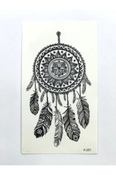 Düş Kapanı Geçici Mini Dövme 6x10 cm Vücut Süsü