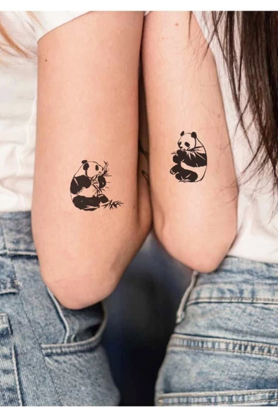 Arkadaşım Panda Geçici Dövme SIRT GÖĞÜS KOL BACAK VUCUT İÇİN GEÇİCİ DÖVME Şık Vücut Dövmesi