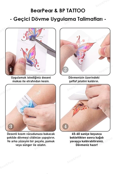 Emporium Geçici Dövme Mini Tattoo Minimal Aksesuar Moda Şık - 3