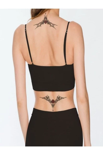 Büyük Boy Çiçekli Bel Kol Bacak Geçici Dövme Tattoo Aksesuar Şık Moda Aksesuar