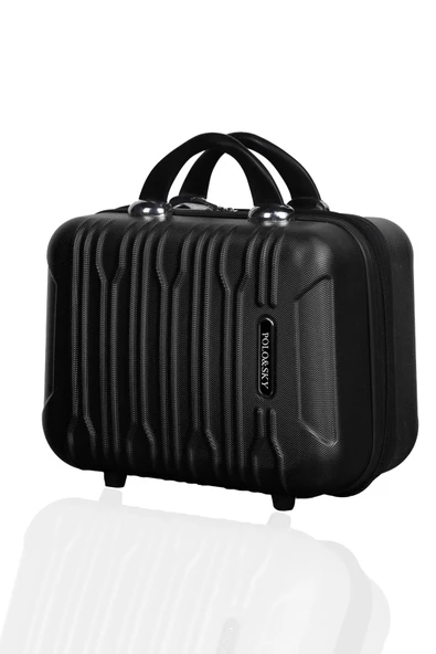 Polo&Sky Mars Model Siyah Renk Abs Makyaj Çantası El Valizi - 2