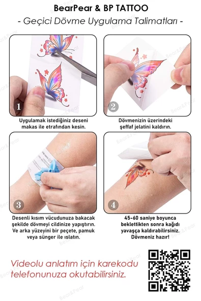 Pulse Geçici Dövme Ritim Kalp Atışı Nabız Dövmesi Unisex Aksesuar  Şık - 2