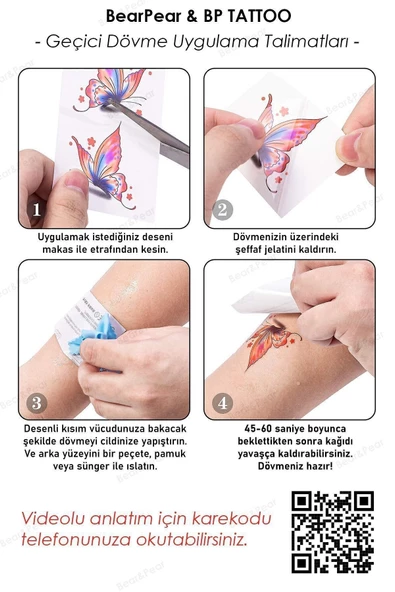 Exile Mandala Desenli Geçici Lotus Dövmesi Aksesuar Şık Vücut Dövmesi - 4