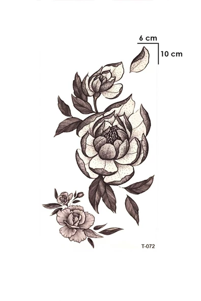 Çiçek Yaprak Tattoo Geçici Dövme Unisex Aksesuar Şık - 2