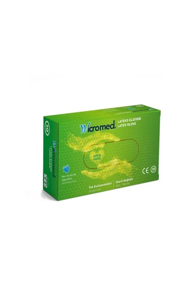 Wicromed Latex Pudralı Eldiven 10'lu Small